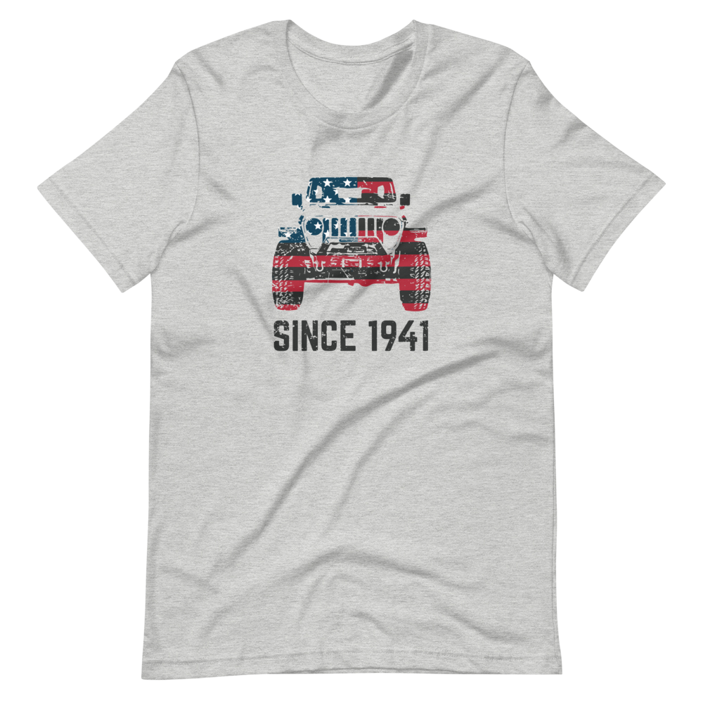 T-Shirt Uomo All+Every Jeep Spirit 1941 Logo – Merchandising Ufficiale, Grigio